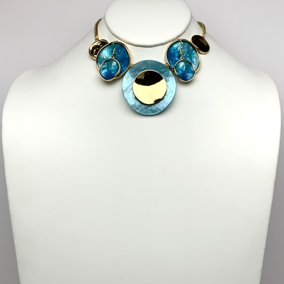 Circle Lucite Necklace Set