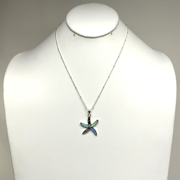 Starfish Enamel Necklace