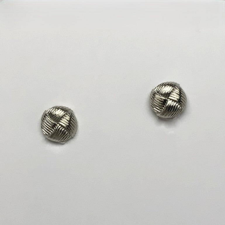 Hammered Line Pattern Clip On Earrings