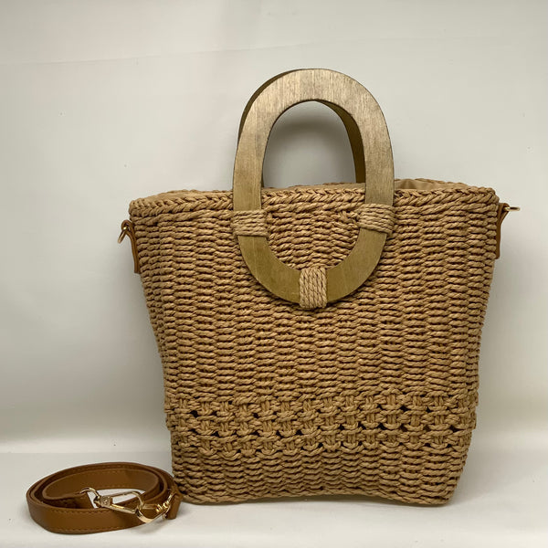 Twine Crocheted Canvas Handbag (AC-113)