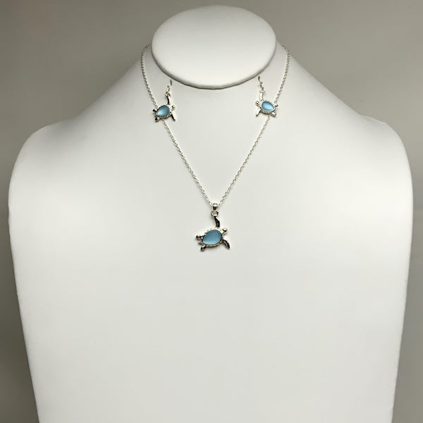 Matte Turtle Necklace Set
