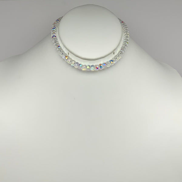 Iridescent Clear Crystal Choker