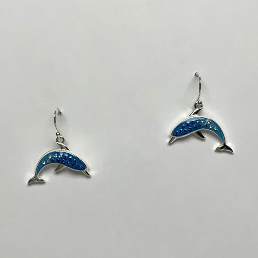 Crystal Dolphin Earrings