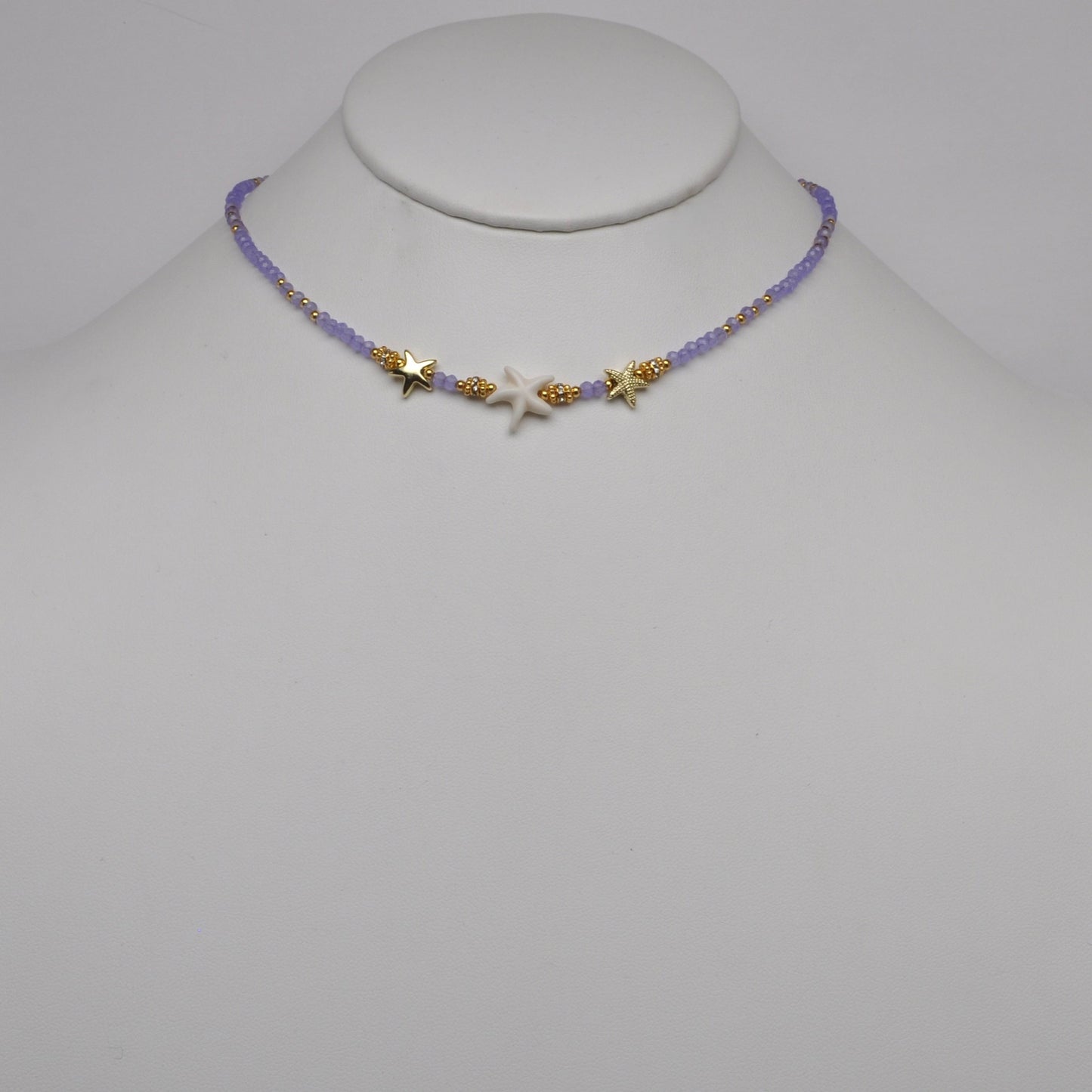 Crystal Starfish Charm Necklace
