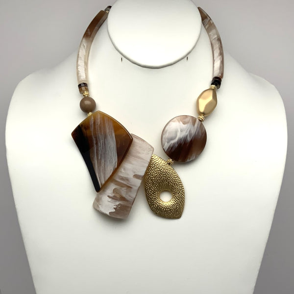 Artsy Lucite Drop Necklace