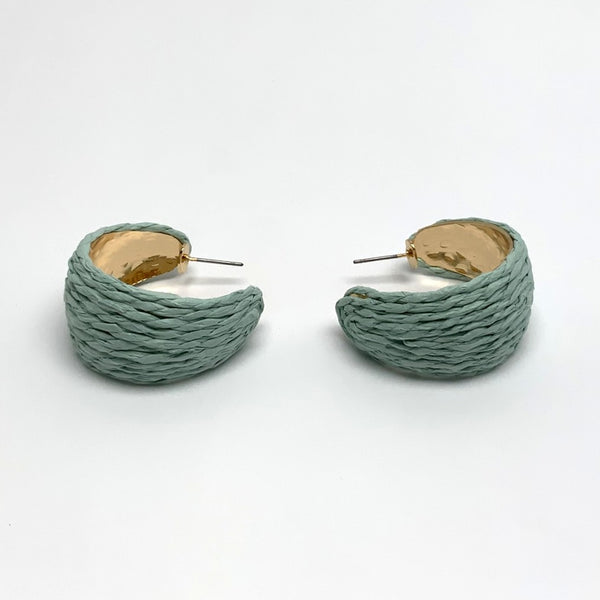 Twine Friction Back Hoop Earrings