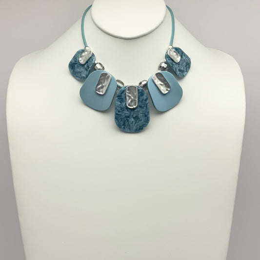 Lucite and Rhinestone Necklace