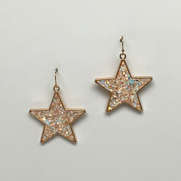 Glitter Star Earrings