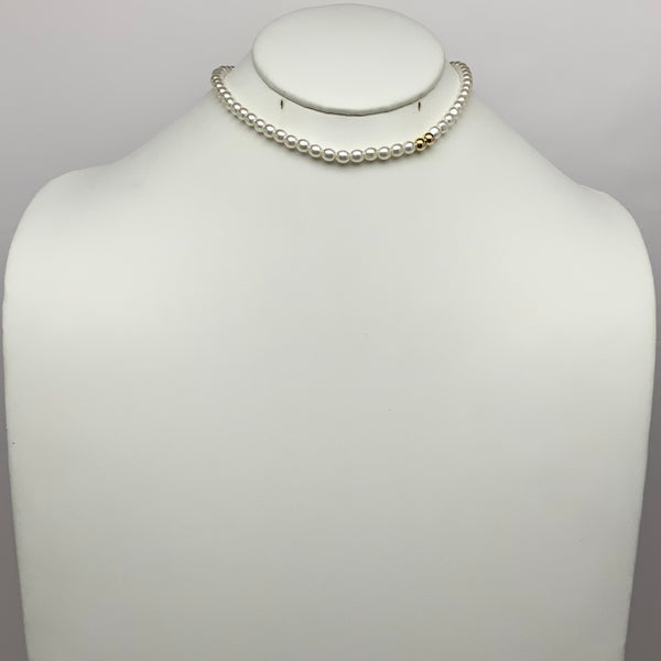 Elegant Pearl Two Bead Necklace