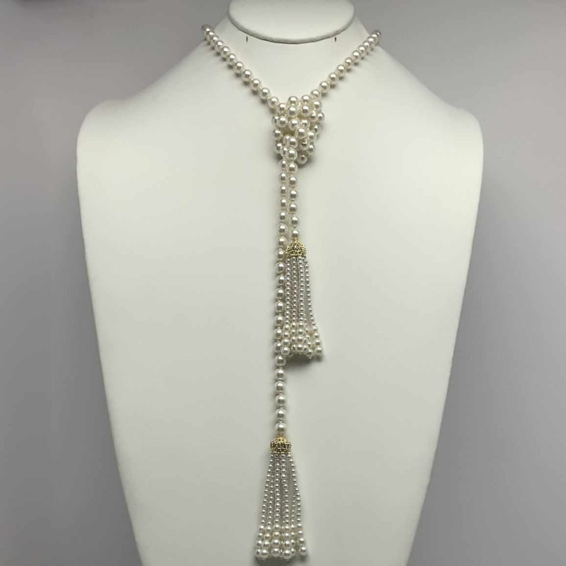 Long Pearl Drop Necklace