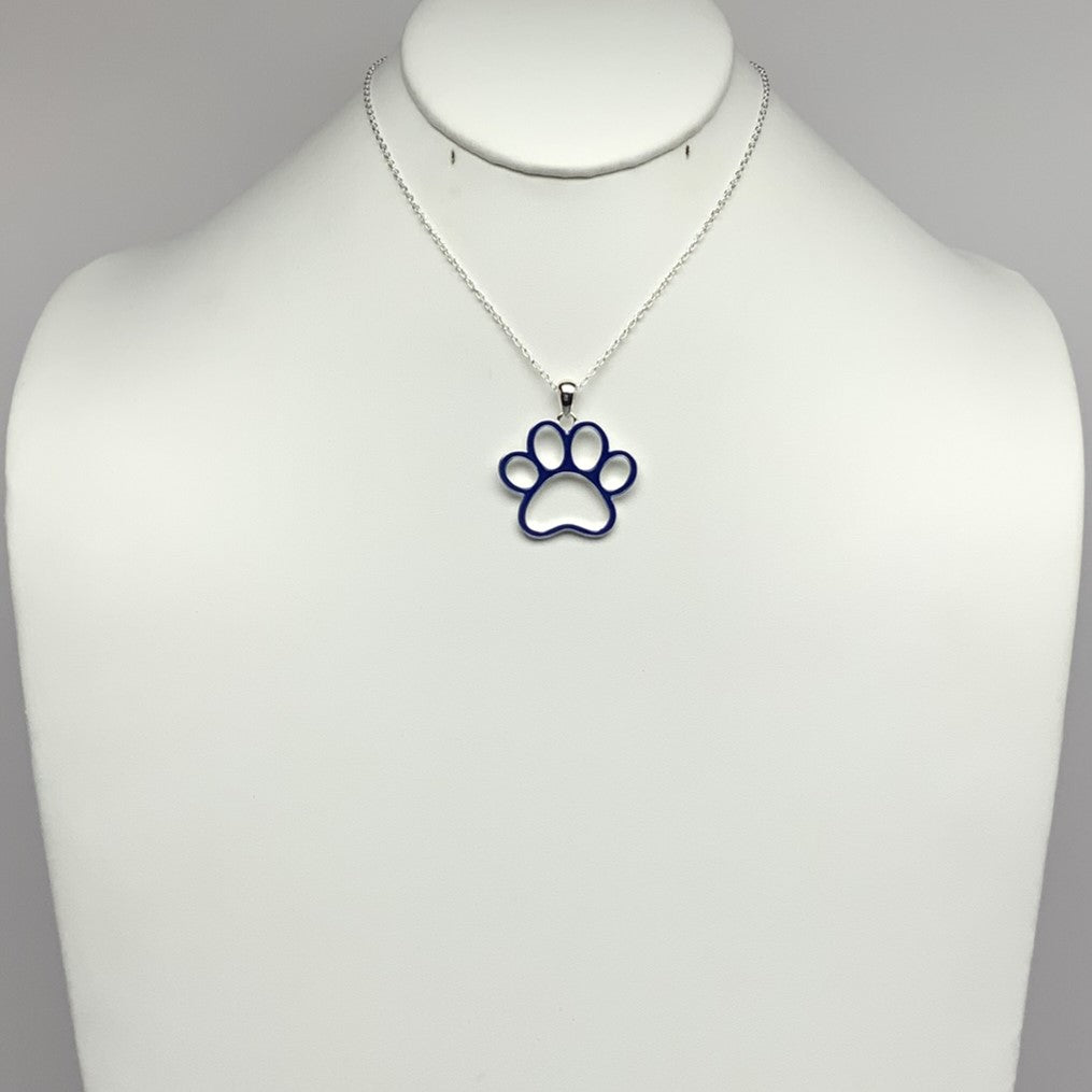 Paw Print Outline Necklace