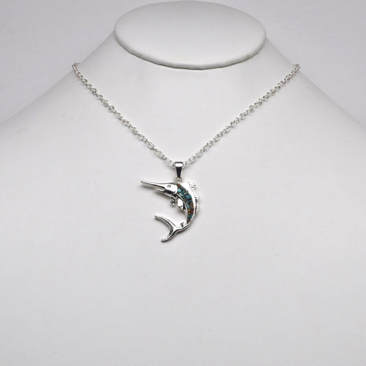 Swordfish Stone Filled 18” Necklace