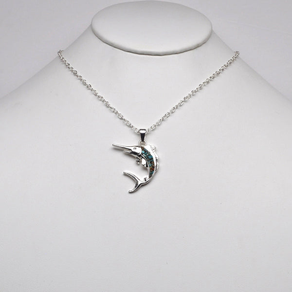Swordfish Stone Filled 18” Necklace
