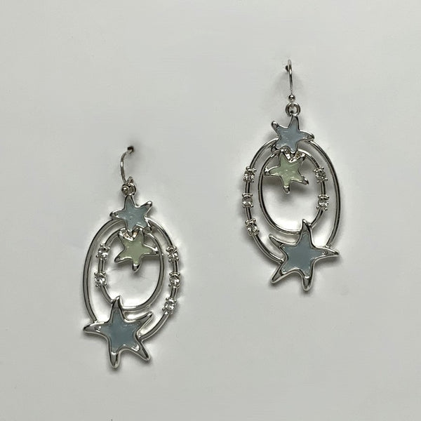 Oval Starfish Earrings
