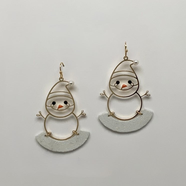 Snowman Earrings