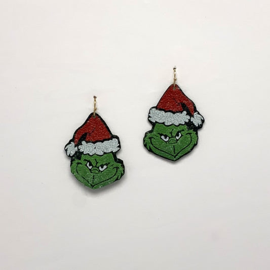 Grinch Christmas Earrings