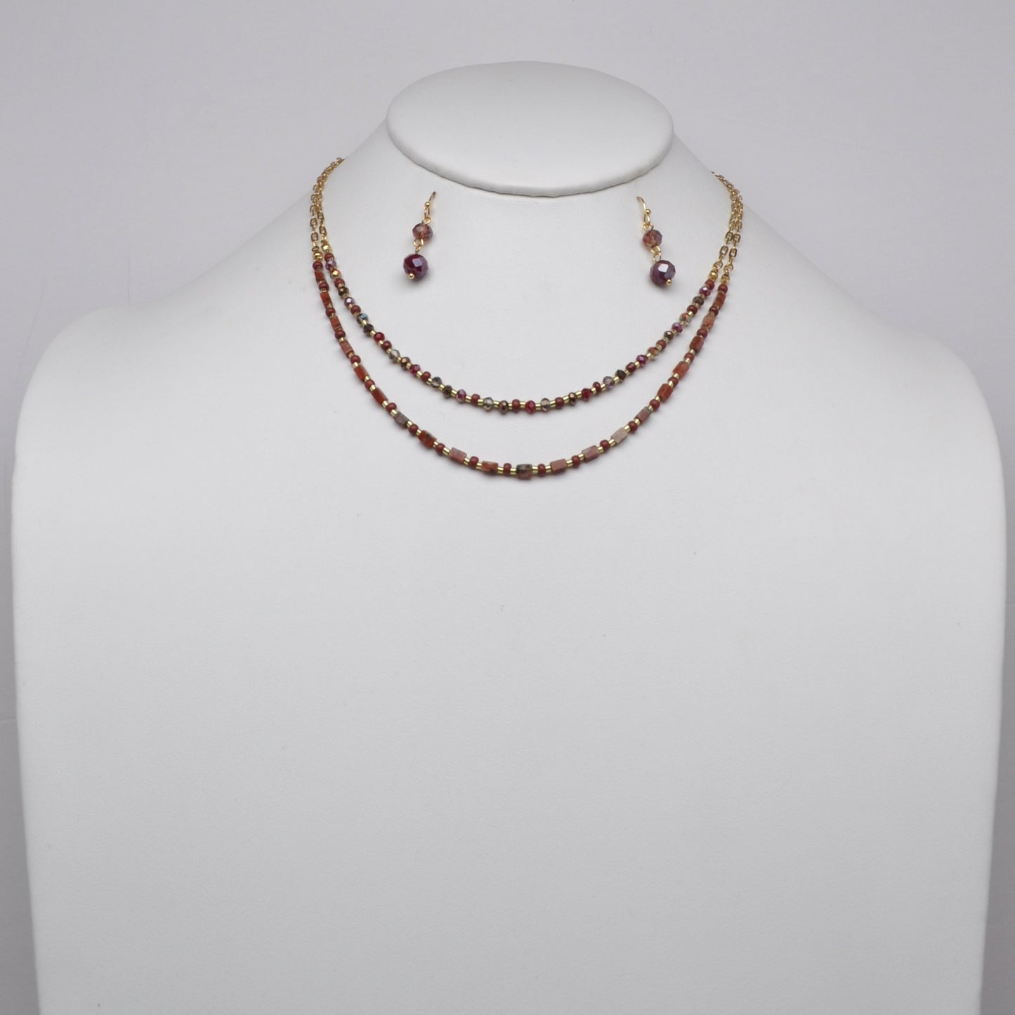 Dainty Stone Layered Necklace