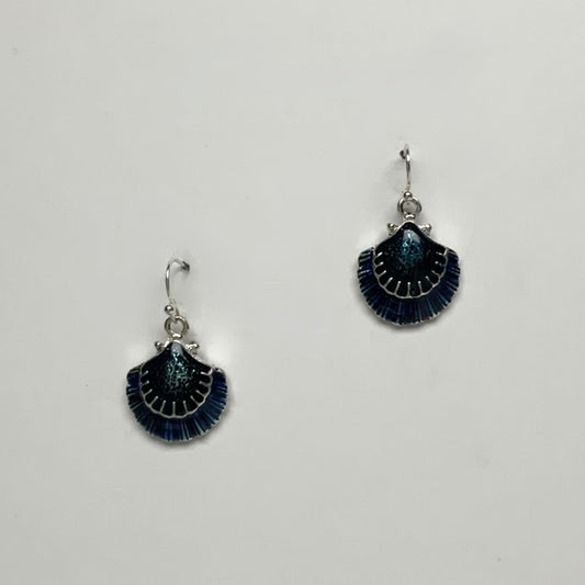 Enamel Clam Earrings