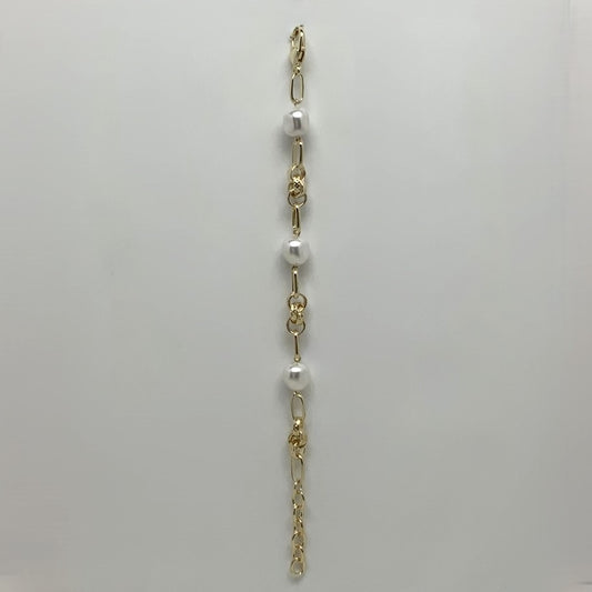 Designer Chain Pearl Mix Bracelet