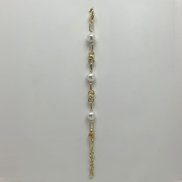 Designer Chain Pearl Mix Bracelet