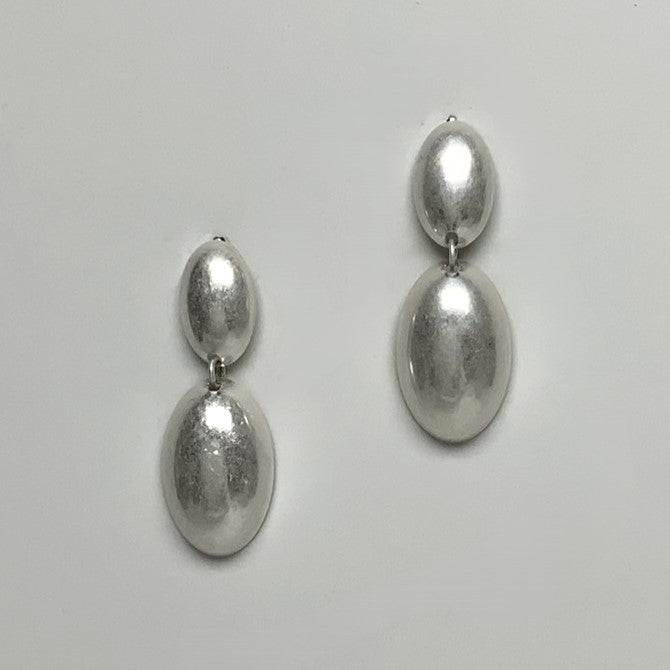 Two Oval Drop Earrings