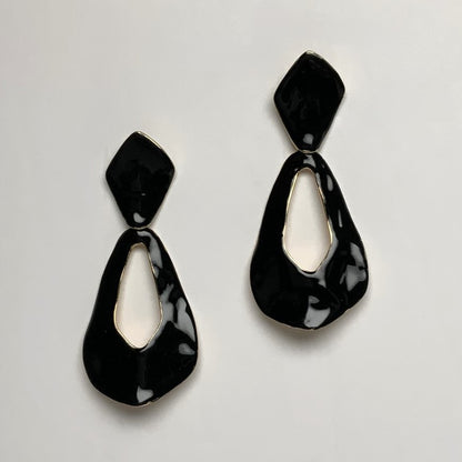 Rhombus Drop Clip-on Earrings