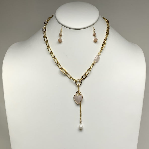 Heart Chain Necklace Set