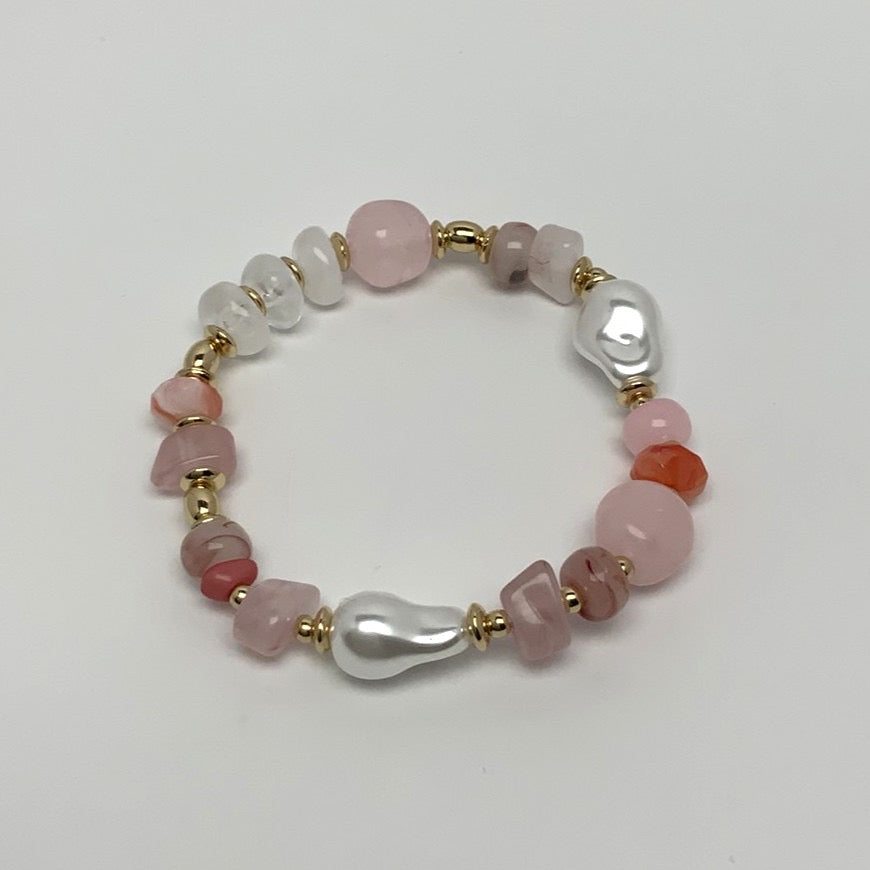 Beaded Mix Textured Pearl Bracelet