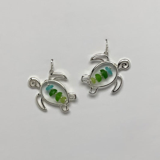 Turtle Drop Earrings