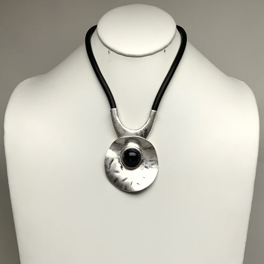 Futuristic Lucite Stone Necklace