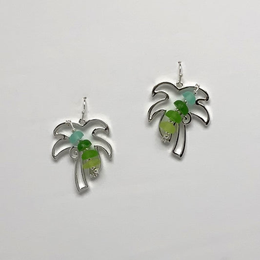 Palm Tree Drop Earrings