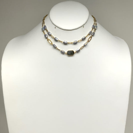 Layered Crystal Necklace