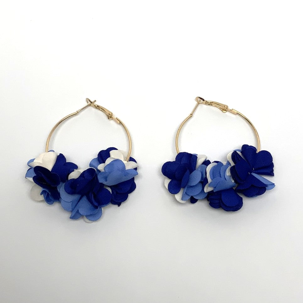 Flower Hoop Earrings