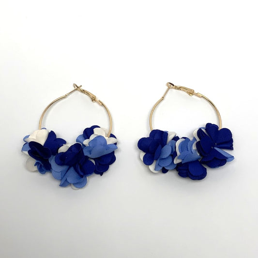 Flower Hoop Earrings