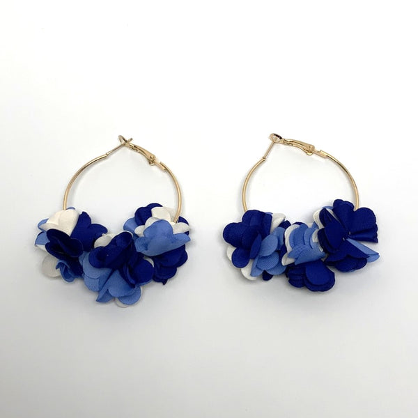 Flower Hoop Earrings