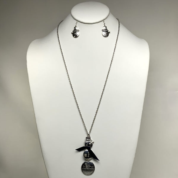Dangly Snowman Necklace