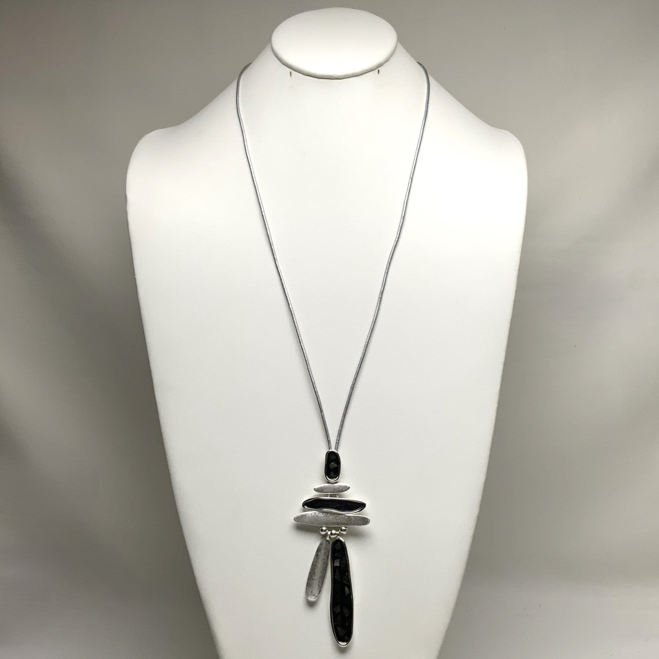 Long layered Enamel Necklace