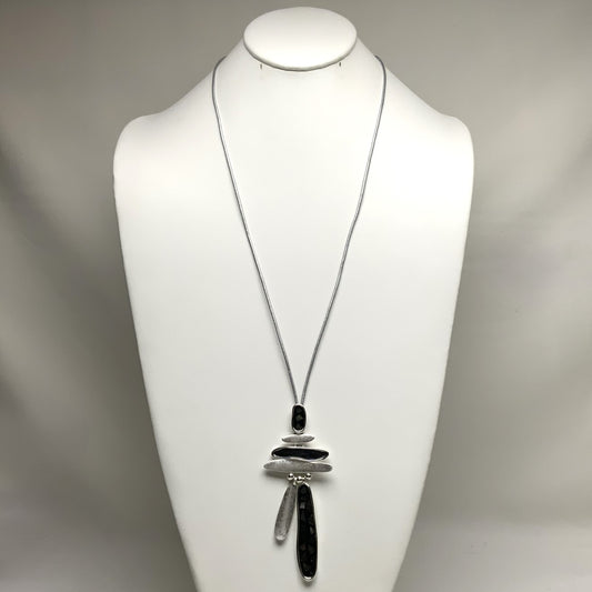 Long layered Enamel Necklace