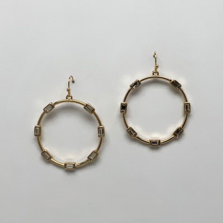 Circle Crystal Earrings