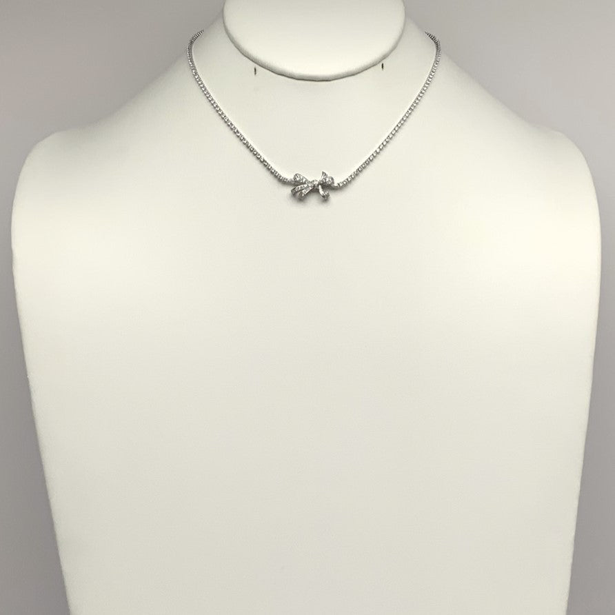 Crystal Bow Necklace