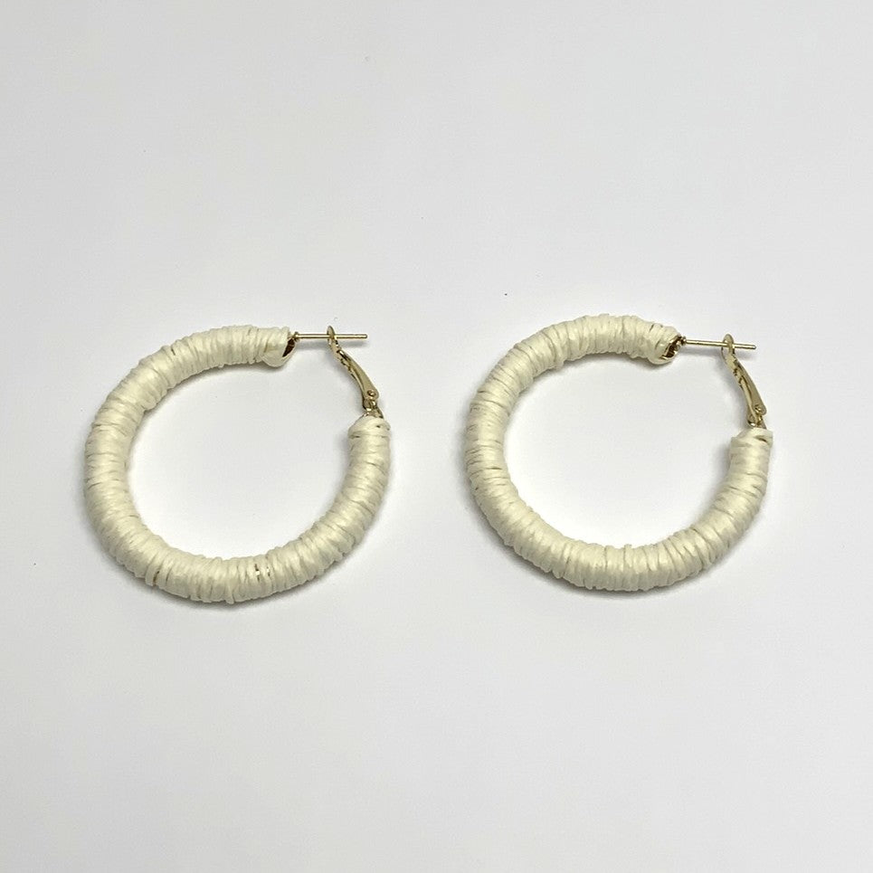 Twine Wrapped Hoop Earrings
