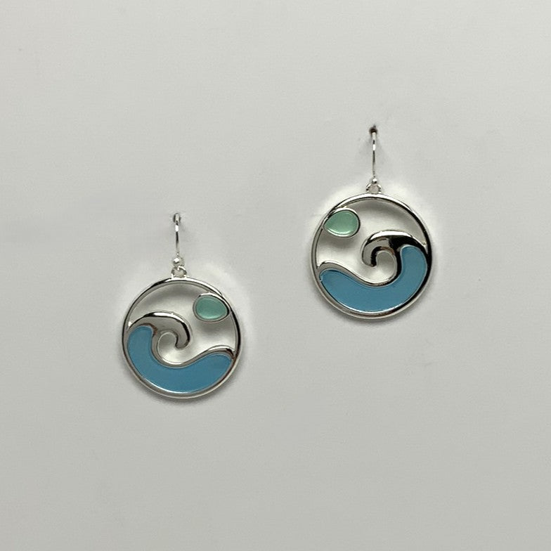 Matte Wave Drop Earrings