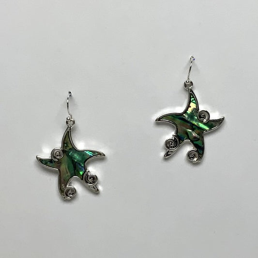 Swirly Starfish Earrings