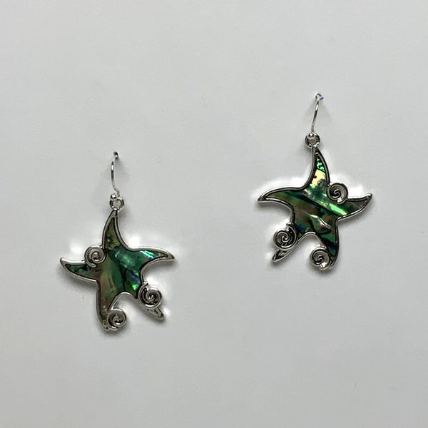 Swirly Starfish Earrings