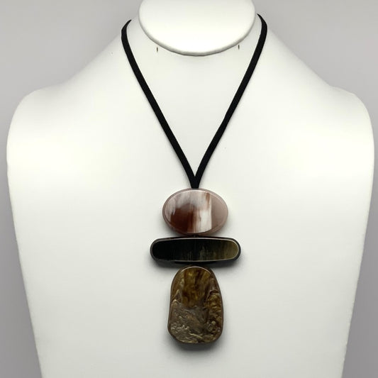 Layered Lucite Adjustable Necklace