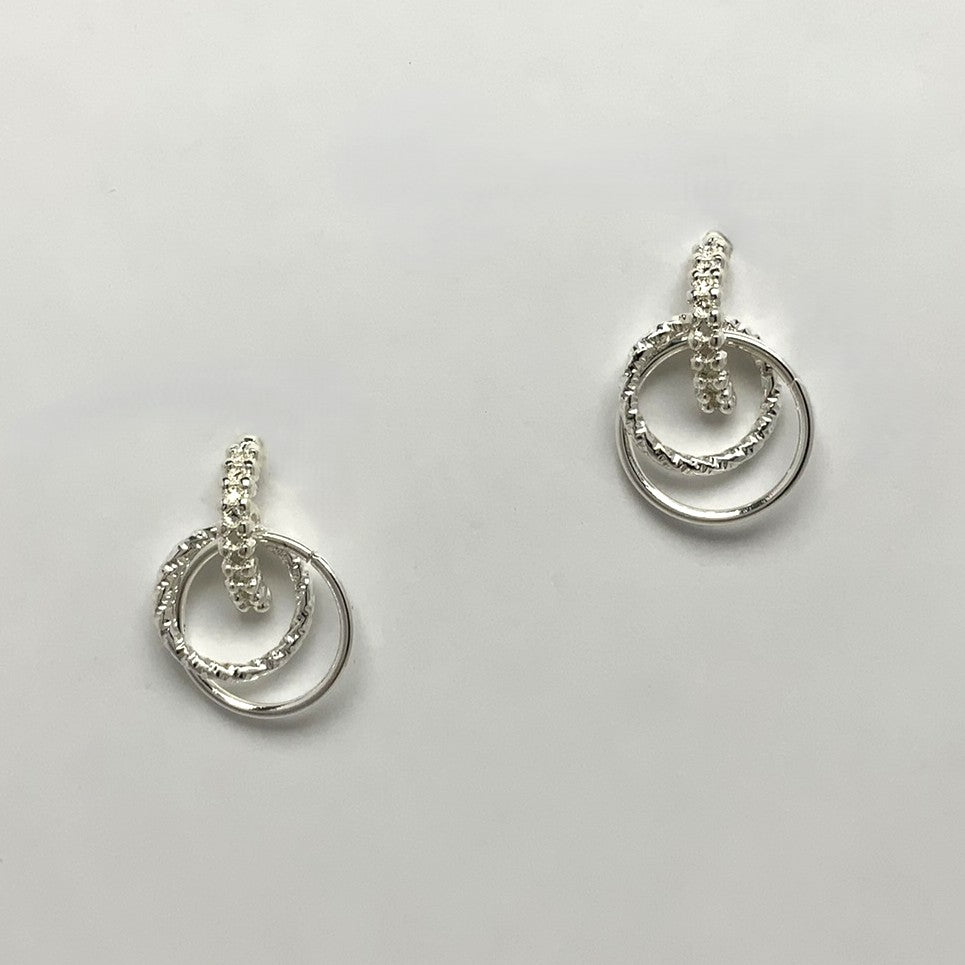 Ribbed Smooth Circle Earrings