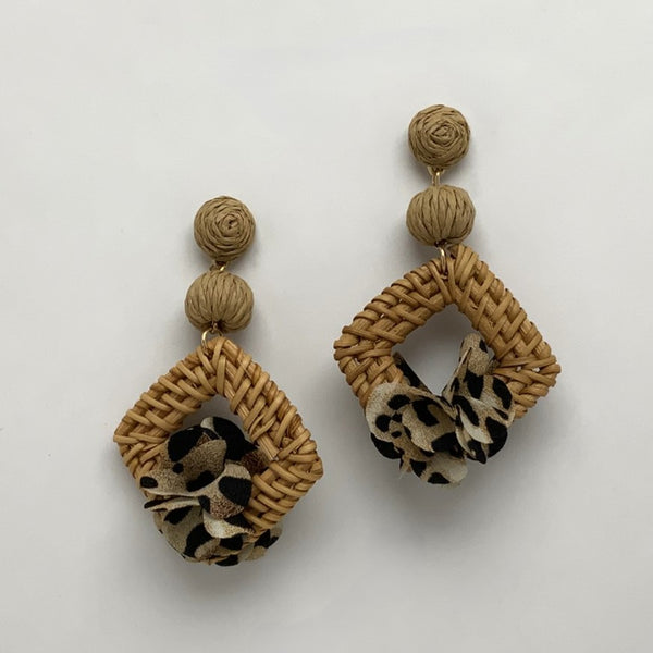 Bamboo Twine Flower Earrings