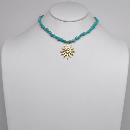 Turquoise Beaded Nautical Necklace