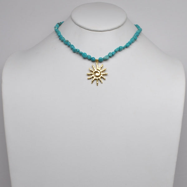 Turquoise Beaded Nautical Necklace