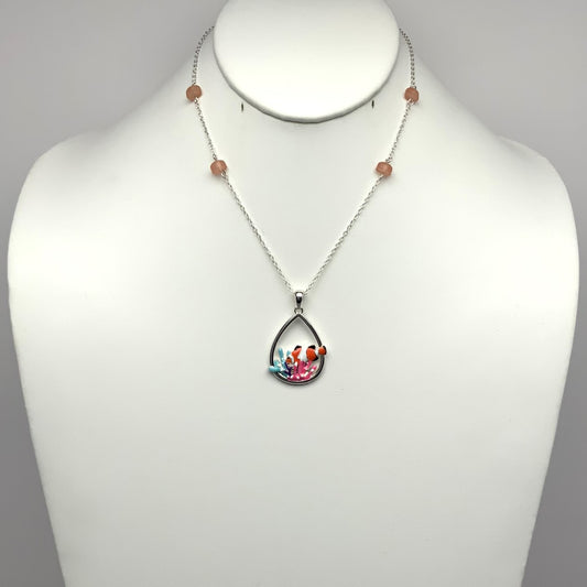 Beaded Coral Clownfish Necklace